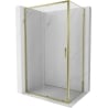 Mexen Exo-S drsna pršna kabina 180 x 100 cm, prozorna, zlata - 8151-180-100-50-00