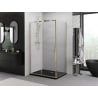 Mexen Exo cabine de douche coulissante 190 x 100 cm, transparent, doré - 8151-190-100-50-00