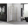 Mexen Exo-S kabina prysznicowa rozsuwana 120 x 120 cm, transparent, złota - 8151-120-120-50-00