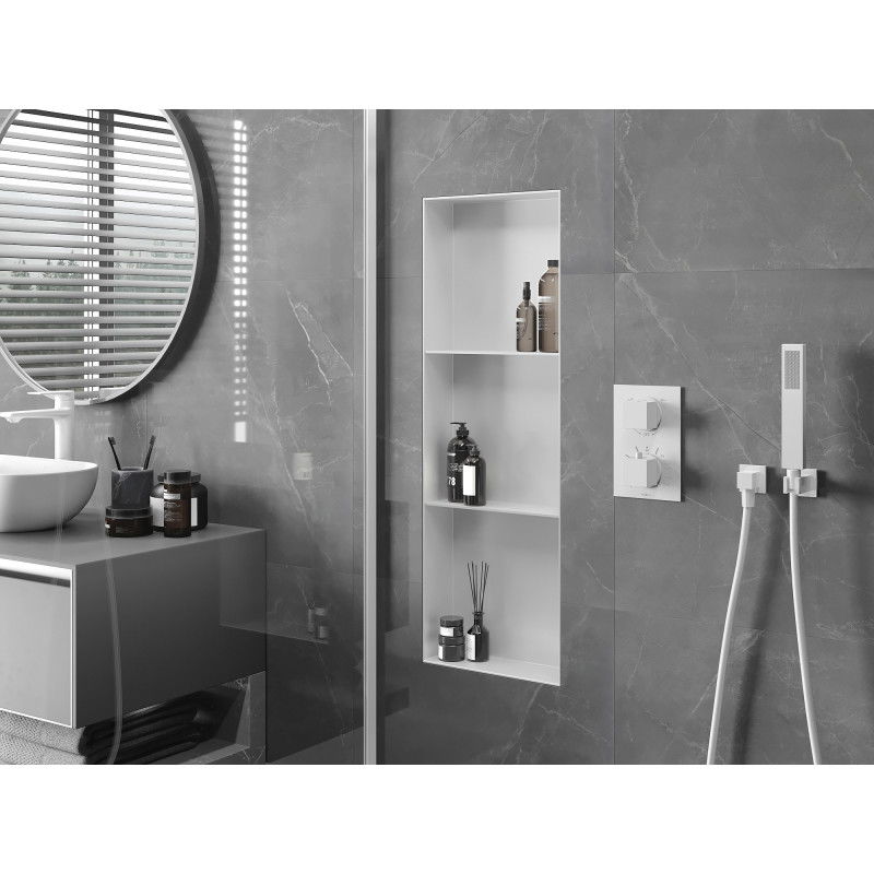 Mexen X-Wall-NR estante empotrado sin reborde con estante 90 x 30 cm, blanco - 1921903010S