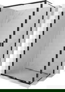 Mexen Exo cabine de douche coulissante 155 x 110 cm, transparent, noir - 8151-155-110-70-00