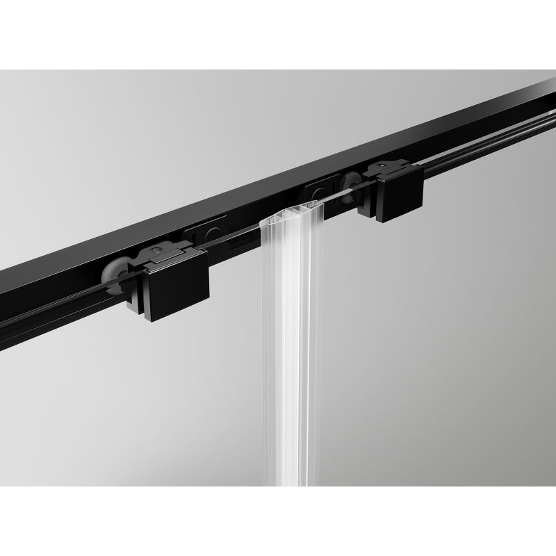 Mexen Exo skjutbar duschkabin 90 x 120 cm, transparent, svart - 8151-090-120-70-00