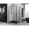 Mexen Exo sliding shower cabin 95 x 120 cm, transparent, black - 8151-095-120-70-00