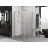 Mexen Exo-BR Duo cabine de duche de abrir 110 x 90 cm, transparente, dourada - 8182-110-090-50-00