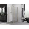Mexen Exo-BR Duo odmično tuš kabina 120 x 120 cm, prozorna, zlata - 8182-120-120-50-00