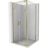 Mexen Exo-BR Duo duschkabin öppningsbar 110 x 110 cm, transparent, guld - 8182-110-110-50-00
