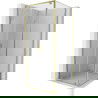 Mexen Exo cabina de ducha abatible 110 x 110 cm, transparente, dorada - 8182-110-110-50-00