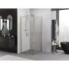 Mexen Exo-BR Duo cabina doccia a battente 110 x 110 cm, trasparente, oro - 8182-110-110-50-00