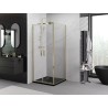 Mexen Exo-BR Duo duschkabin öppningsbar 110 x 110 cm, transparent, guld - 8182-110-110-50-00