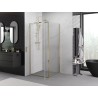 Mexen Exo-BR Duo cabina de ducha abatible 110 x 110 cm, transparente, dorada - 8182-110-110-50-00