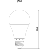 Mexen Nova żarówka LED E27, A60, 6W, Zimna - 6500K, 630 lm - L100-E27-0665-01