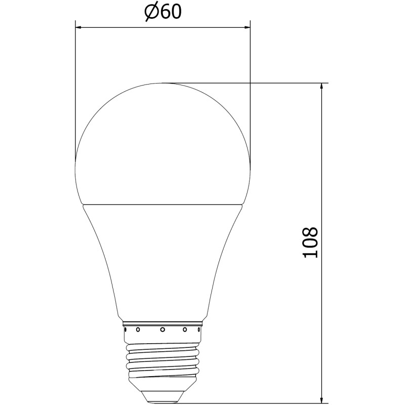 Mexen Nova Bombilla LED E27, A60, 7W, Fría - 6500K, 735 lm - L100-E27-0765-01