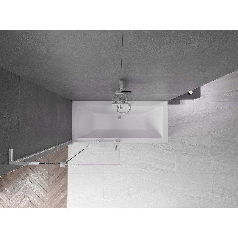 Mexen Velar L vanniparavan, 2-leheline lükanduks, 95 x 150 cm, läbipaistev, kroom - 896-095-003-01-01