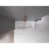 Mexen Velar L vannitoa kahetiivaline lükandsein 95 x 150 cm, läbipaistev, harjatud vask - 896-095-003-01-65