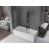 Mexen Velar L 2-wing Sliding Bath Screen 95 x 150 cm, Transparent, Gun Metal - 896-095-003-01-95