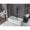 Mexen Velar L 2-osaline duši ekraan, liigendatud 95 x 150 cm, läbipaistev, gun metal - 896-095-003-01-95