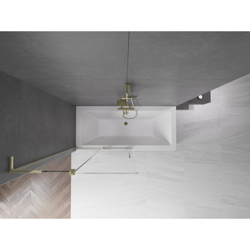Mexen Velar L kaksitiivaline liugvannipaneel 100 x 150 cm, läbipaistev, kuldne - 896-100-003-01-50