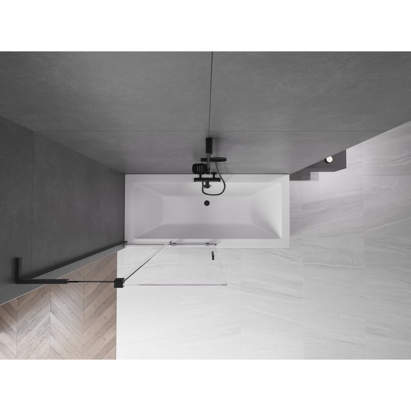 Mexen Velar L vannitoaseinal kasettuks 2-osaline 100 x 150 cm, läbipaistev, must - 896-100-003-01-70