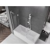 Mexen Velar L klizni paravan za tuš, 2-krilni, 120 x 150 cm, proziran, bijeli - 896-120-003-01-20