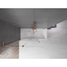 Mexen Velar L 2-osaline vannitoa lükand sein 120 x 150 cm, läbipaistev, harjatud vask - 896-120-003-01-65