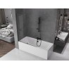 Mexen Velar L 2-osaline liigendiga vanniklapp, 120 x 150 cm, läbipaistev, relvmetall - 896-120-003-01-95