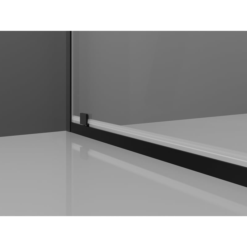 Mexen Exo cabina doccia a battente 110 x 80 cm, trasparente, nera - 8182-110-080-70-00