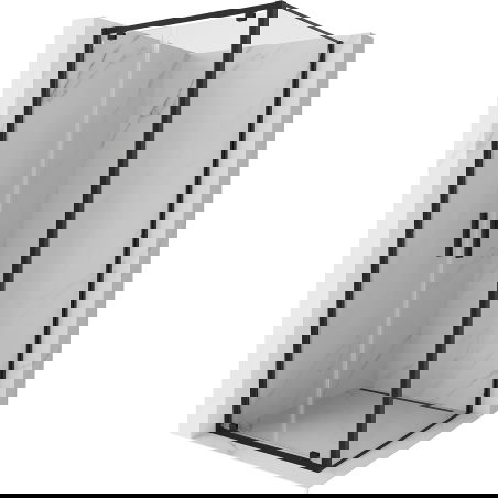 Mexen Exo schuifdeur douchecabine 110 x 110 cm, transparant, zwart - 8182-110-110-70-00