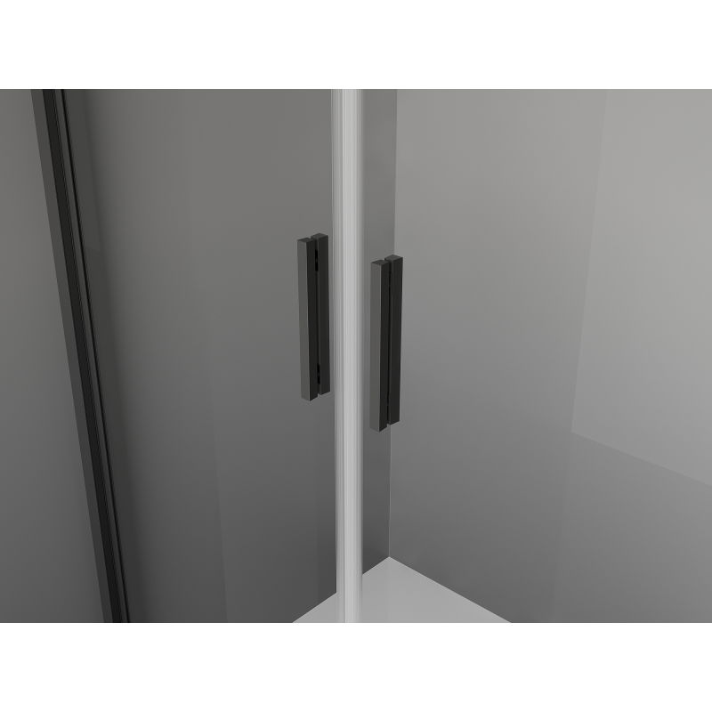 Mexen Exo keitettävä suihkukaappi 120 x 70 cm, läpinäkyvä, musta - 8182-120-070-70-00