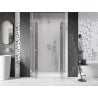 Mexen Lunar Duo drzwi prysznicowe uchylne 150 cm, transparent, chrom - 834D-150-000-01-00