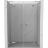 Mexen Lunar Duo drzwi prysznicowe uchylne 150 cm, transparent, chrom - 834D-150-000-01-00