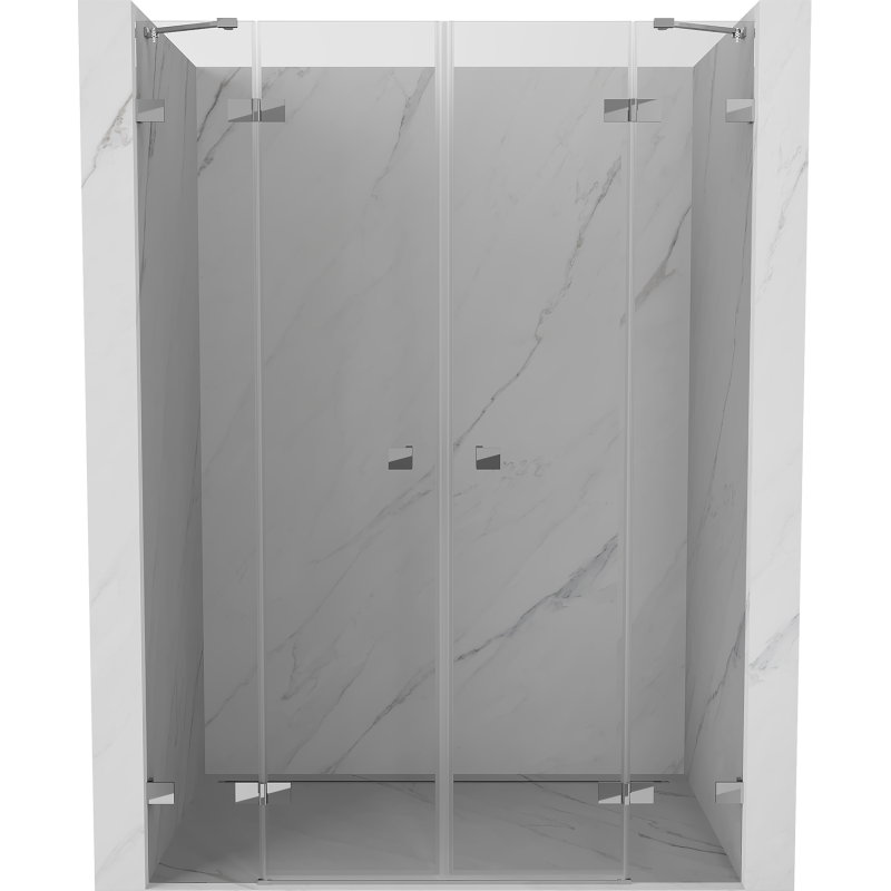Mexen Lunar Duo drzwi prysznicowe uchylne 160 cm, transparent, chrom - 834D-160-000-01-00