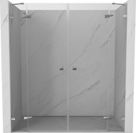 Mexen Lunar Duo preklopna tuš vrata 170 cm, prozirna, krom - 834D-170-000-01-00