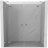 Mexen Lunar Duo portes de douche pivotantes 180 cm, transparent, chrome - 834D-180-000-01-00