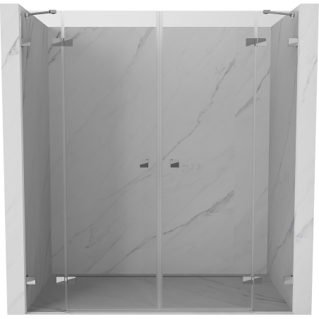Mexen Lunar Duo drzwi prysznicowe uchylne 190 cm, transparent, chrom - 834D-190-000-01-00