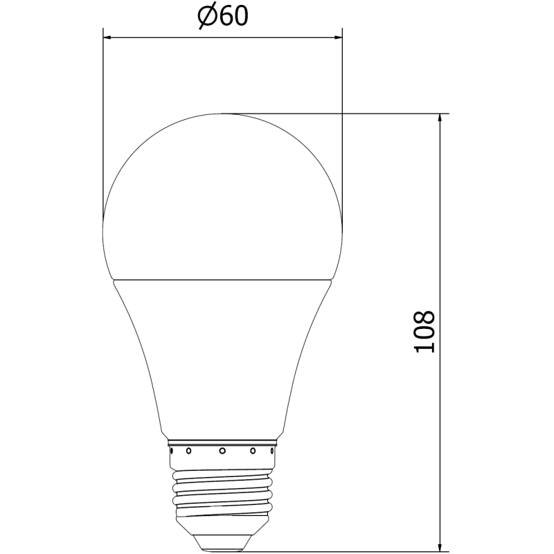Mexen Nova LED-lamp E27, A60, 8W, Koud - 6500K, 840 lm - L100-E27-0865-01