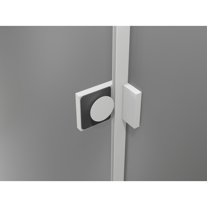 Mexen Lunar Duo portas de chuveiro pivotantes 150 cm, transparente, branco - 834D-150-000-20-00