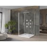 Mexen Omega-3S 3-wall sliding shower cabin 100x100 cm, transparent, chrome + Flat tray - 825-100-100-01-00-3s-4010