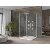 Mexen Omega-3S cabine de douche 3 parois, coulissante 100x100 cm, transparent, chrome + receveur Flat - 825-100-100-01-00-3s-40?