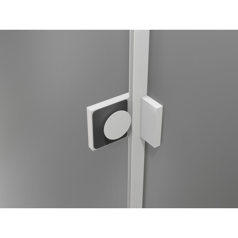 Mexen Lunar Duo hinged shower doors 200 cm, transparent, white - 834D-200-000-20-00