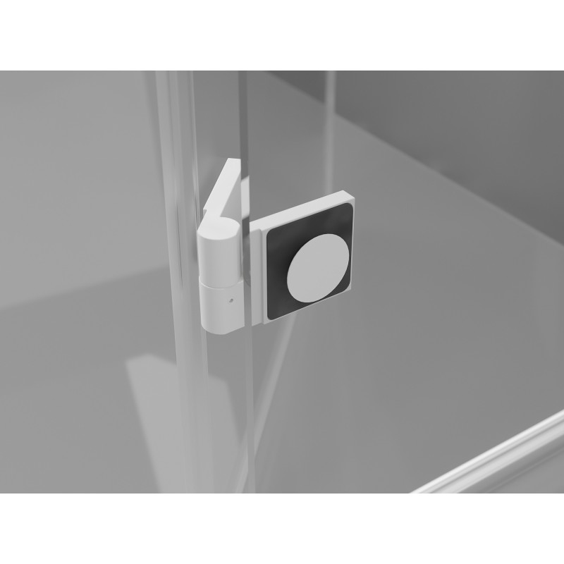 Mexen Lunar Duo porte doccia battenti 200 cm, trasparenti, bianche - 834D-200-000-20-00