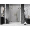 Mexen Lunar Duo 140 cm Hinged Shower Doors, Transparent, Gold - 834D-140-000-50-00