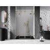 Mexen Lunar Duo 150 cm Hinged Shower Doors, Transparent, Gold - 834D-150-000-50-00