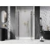 Mexen Lunar Duo 150 cm Hinged Shower Doors, Transparent, Gold - 834D-150-000-50-00