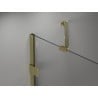 Mexen Lunar Duo 150 cm Hinged Shower Doors, Transparent, Gold - 834D-150-000-50-00