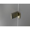 Mexen Lunar Duo 200 cm Hinged Shower Door, Transparent, Gold - 834D-200-000-50-00