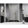 Mexen Lunar Duo porte de douche pivotante 140 cm, transparent, or brossé - 834D-140-000-55-00