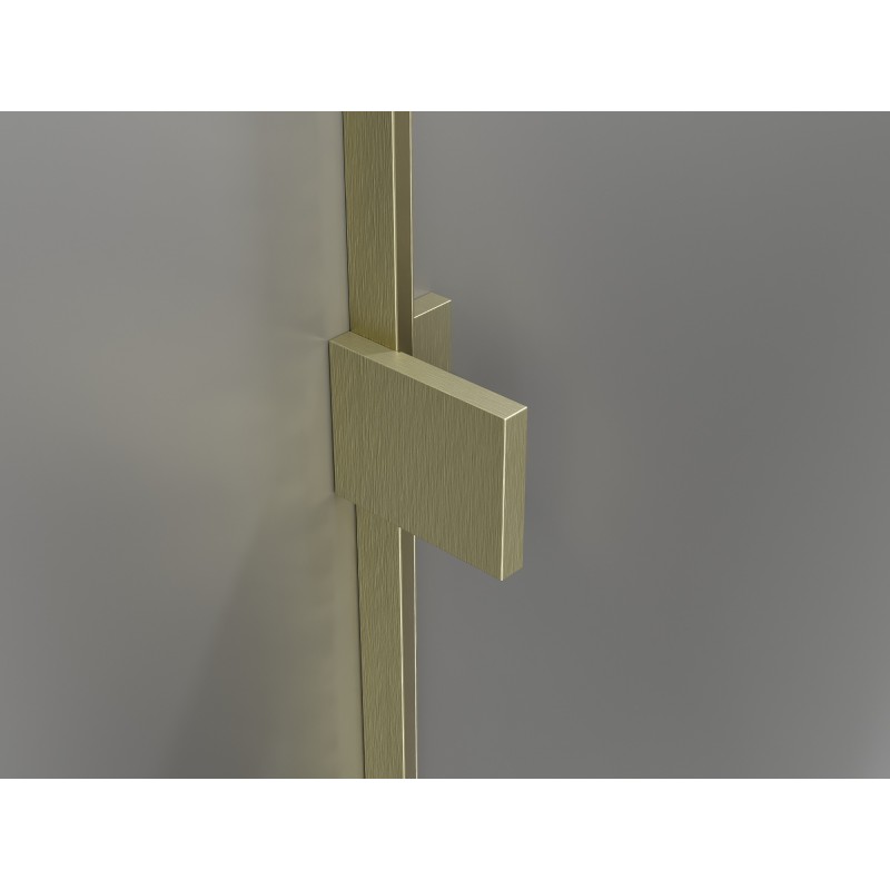 Mexen Lunar Duo portas de duche de abrir 180 cm, transparente, dourado escovado - 834D-180-000-55-00