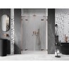 Mexen Lunar Duo Shower Doors, Hinged, 150 cm, Transparent, Rose Gold - 834D-150-000-60-00