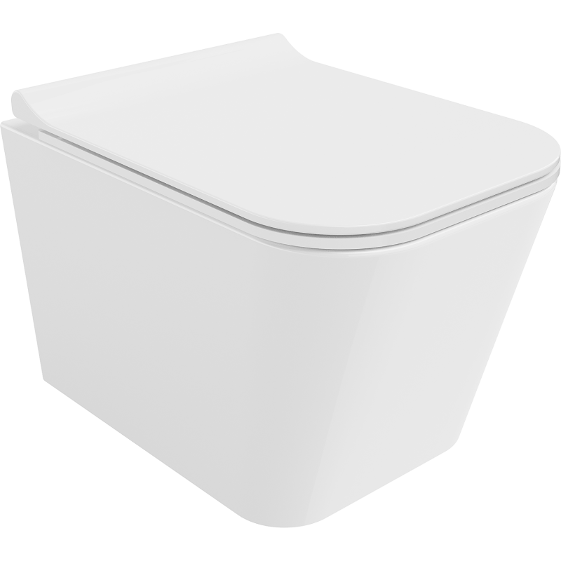 Mexen Teo Rimless WC-kulho hidastavalla slim-kannella, duroplast, valkoinen kiiltävä - 30850700
