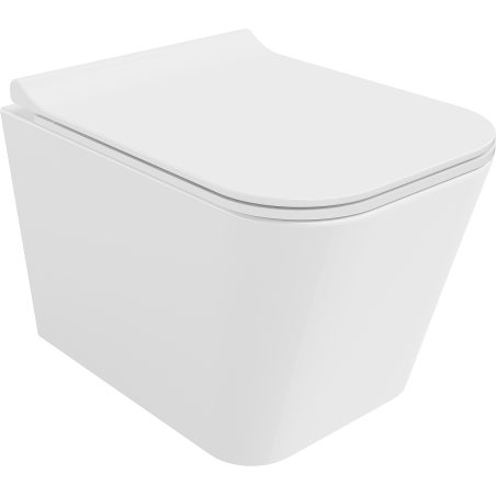 Mexen Teo rimless wc-pot met slank, softclose duroplast zitting, glanzend wit - 30850700
